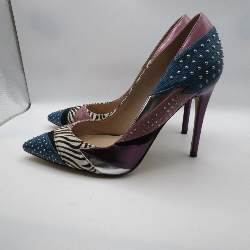 Aldo Wicilidia Studded Animal Print 4" Stiletto Heels Club 90s Size 7.5 READ - Picture 2 of 10